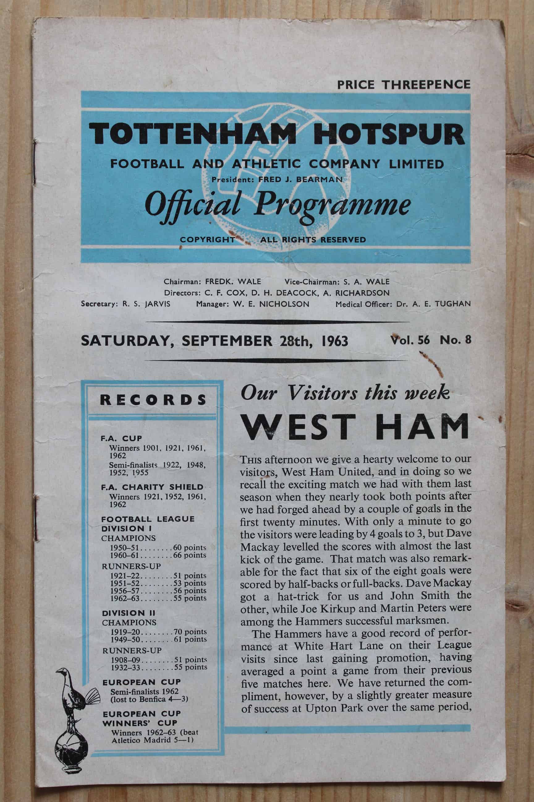 Tottenham Hotspur FC v West Ham United FC